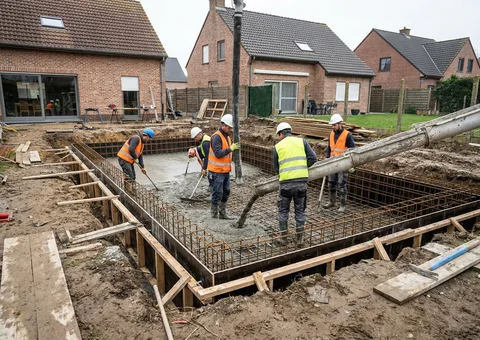 Betonnen zwembad bouw